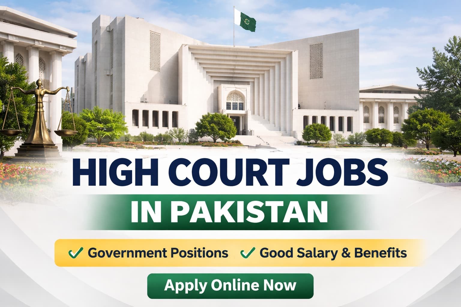 Apply for official high court jobs in Pakistan with verified recruitment, competitive salaries, and long-term government career benefits.