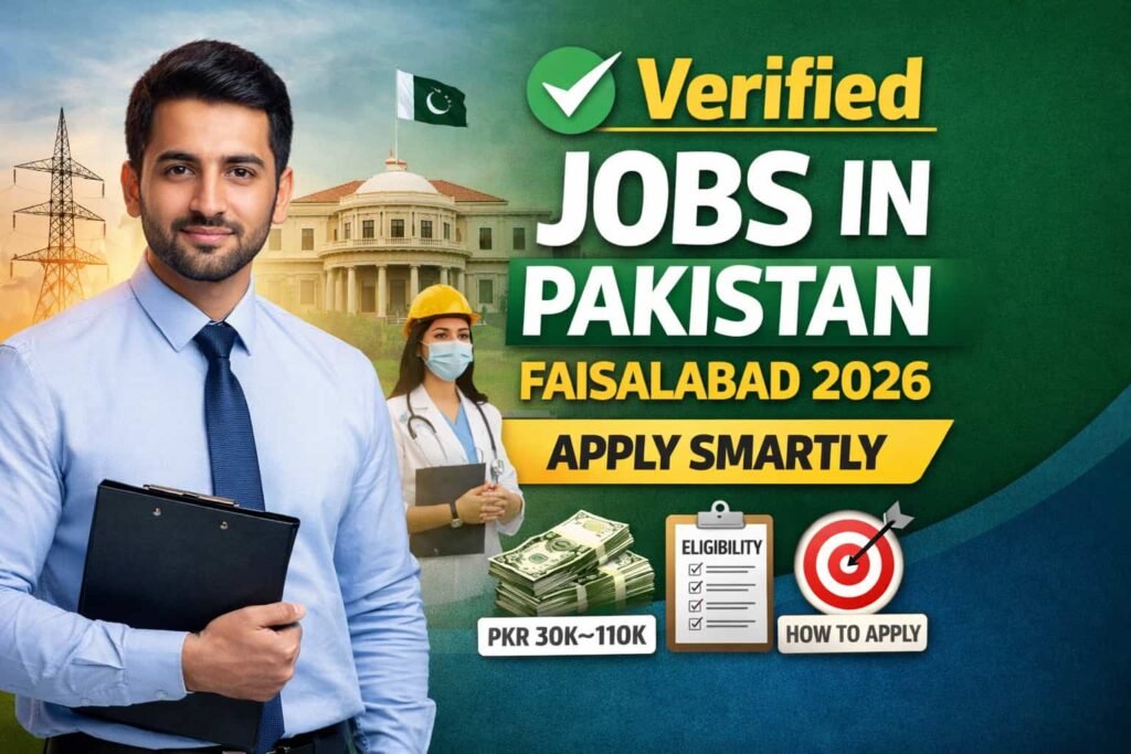 Verified jobs in Pakistan Faisalabad 2026 showing government and semi-government career opportunities with eligibility, salary range, and application guidance.